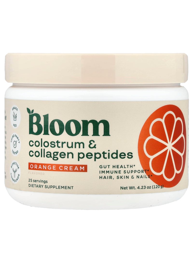 Colostrum & Collagen Peptides, Orange Cream, 4.23 oz (120 g)